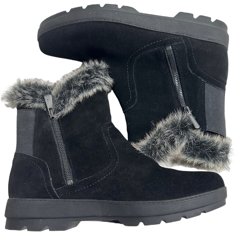 Easy Spirit Seadabelle Black Suede Leather Womens Ankle Boots Booties Size 9,5M